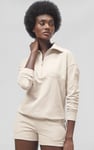 Women’s Quarter Zip Relaxed Sweatshirt and Short Set | Enorsia