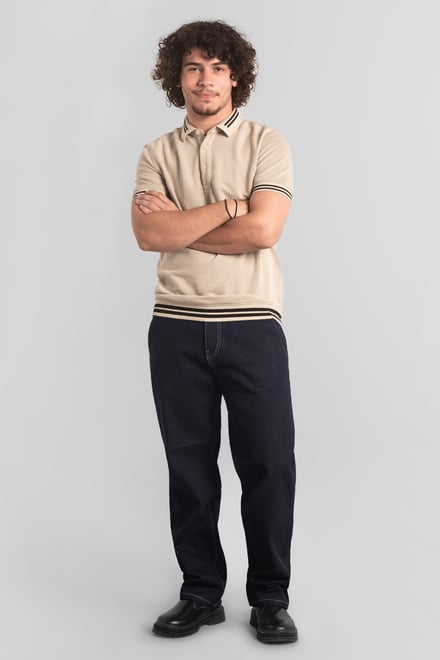 Mens Elasticated Waist Straight fit Jeans