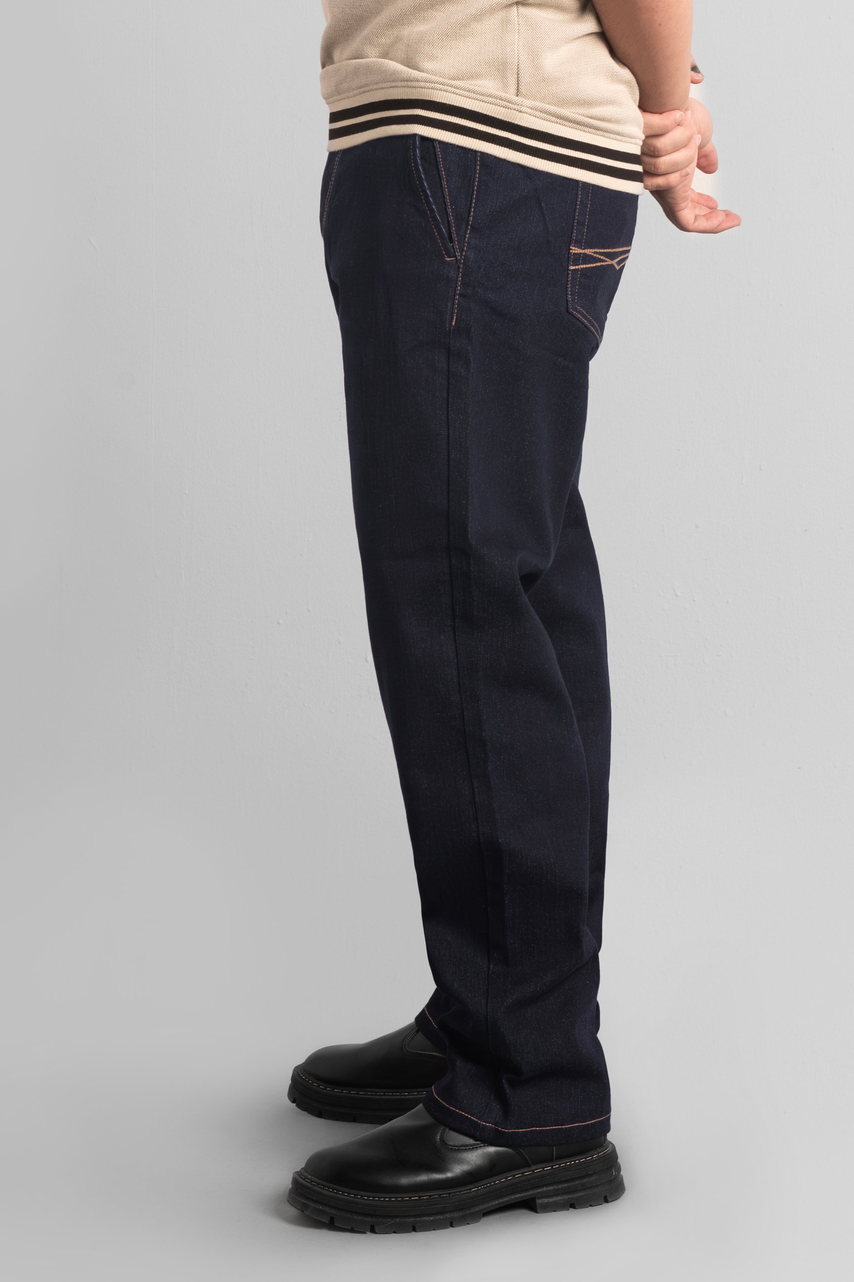 Mens Elasticated Waist Straight fit Jeans