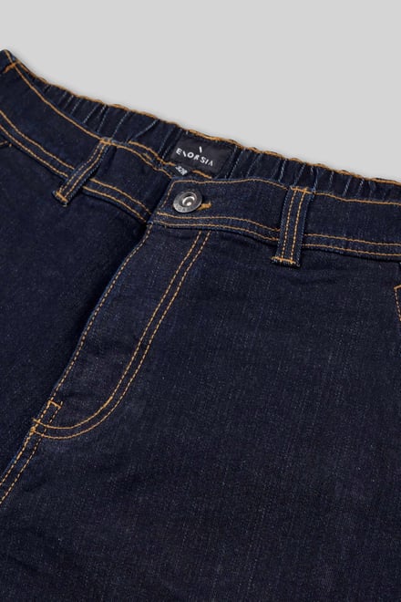 Mens Elasticated Waist Straight fit Jeans