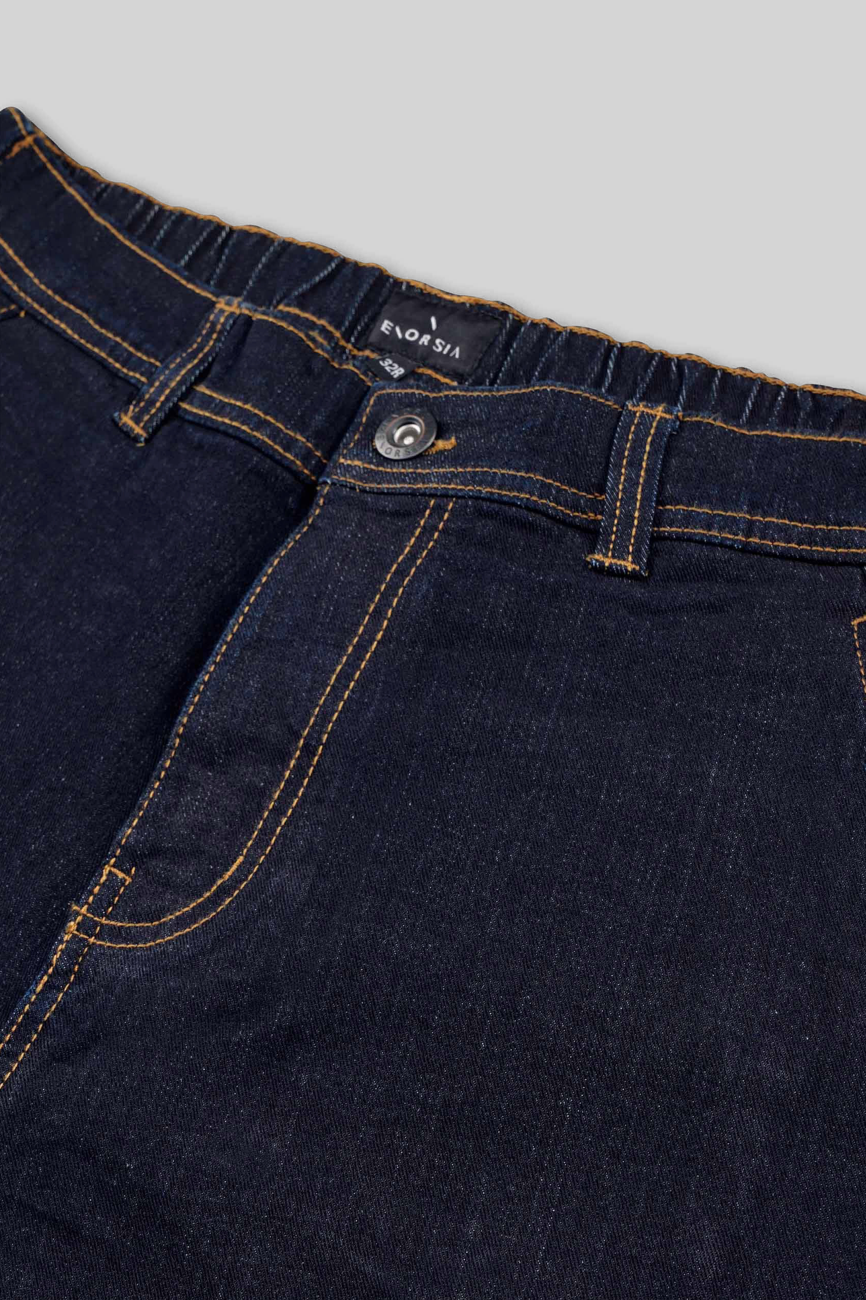Mens Elasticated Waist Straight fit Jeans