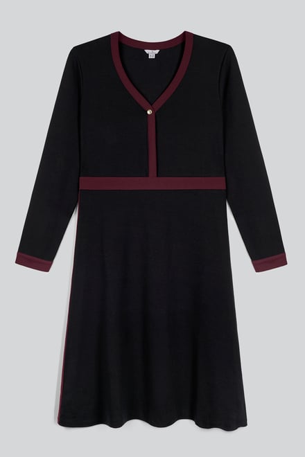 Women's V-Neck Jersey Midi Dress
