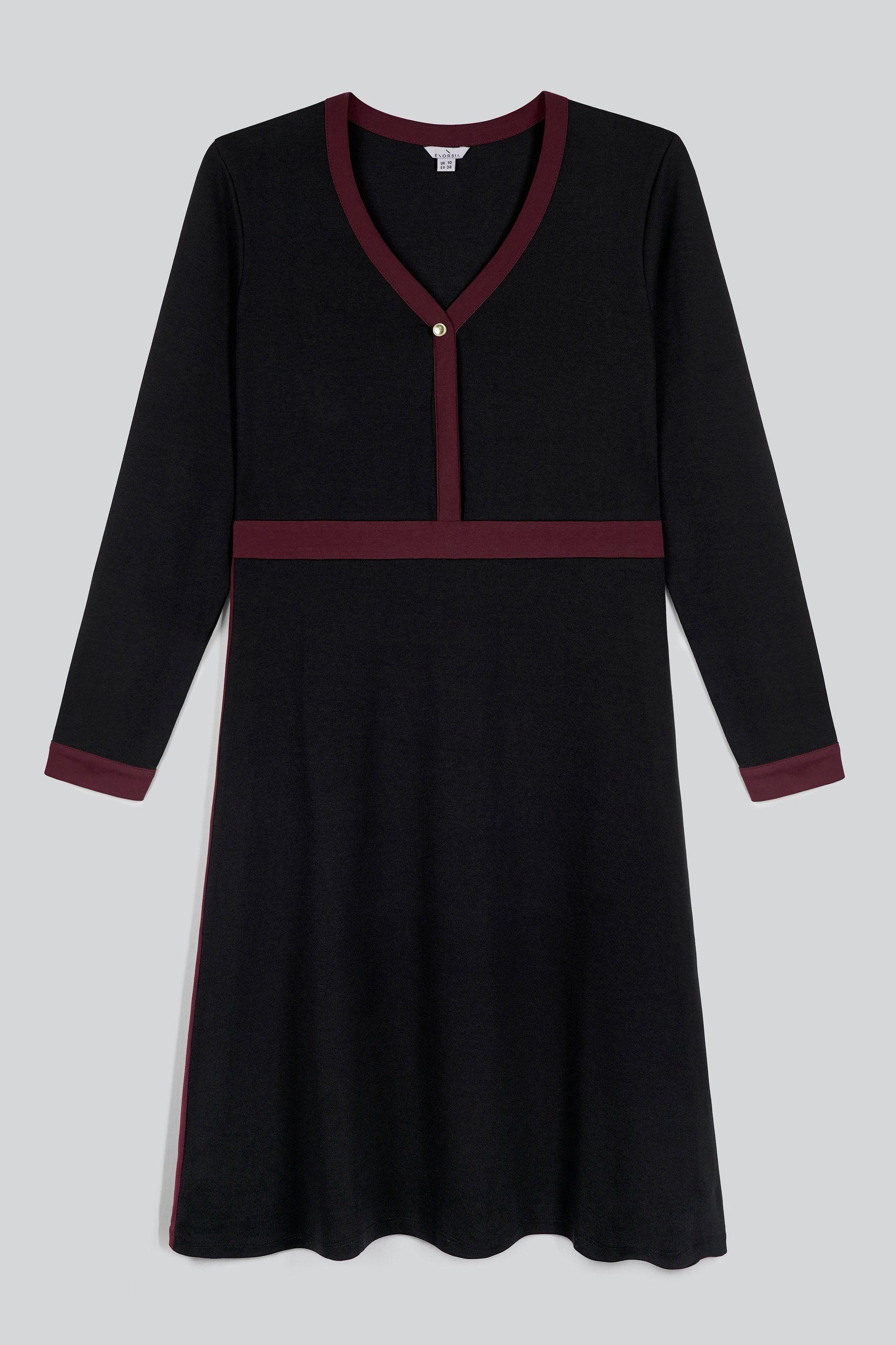 Women's V-Neck Jersey Midi Dress