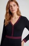 Women's V-Neck Jersey Midi Dress