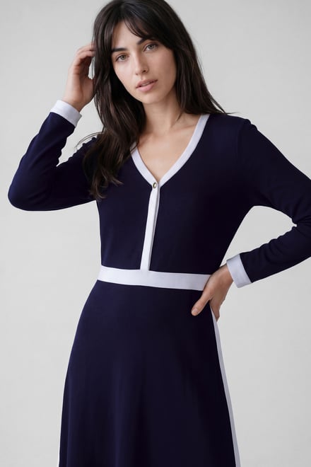 Women's V-Neck Jersey Midi Dress