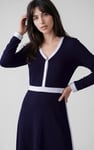 Women's V-Neck Jersey Midi Dress