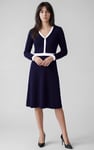 Women's V-Neck Jersey Midi Dress