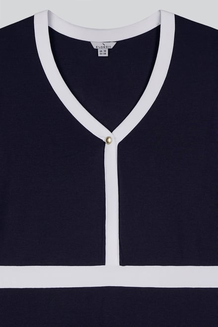 Women's V-Neck Jersey Midi Dress
