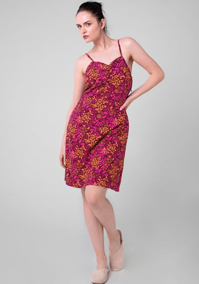 Women's Cami Mini Dress with Ruched Front