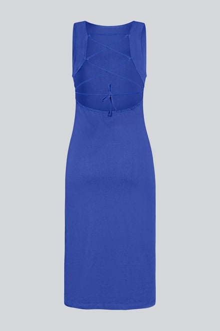 Jersey Dress with Adjustable Self-Fabric Straps