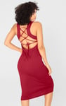 Jersey Dress with Adjustable Self-Fabric Straps