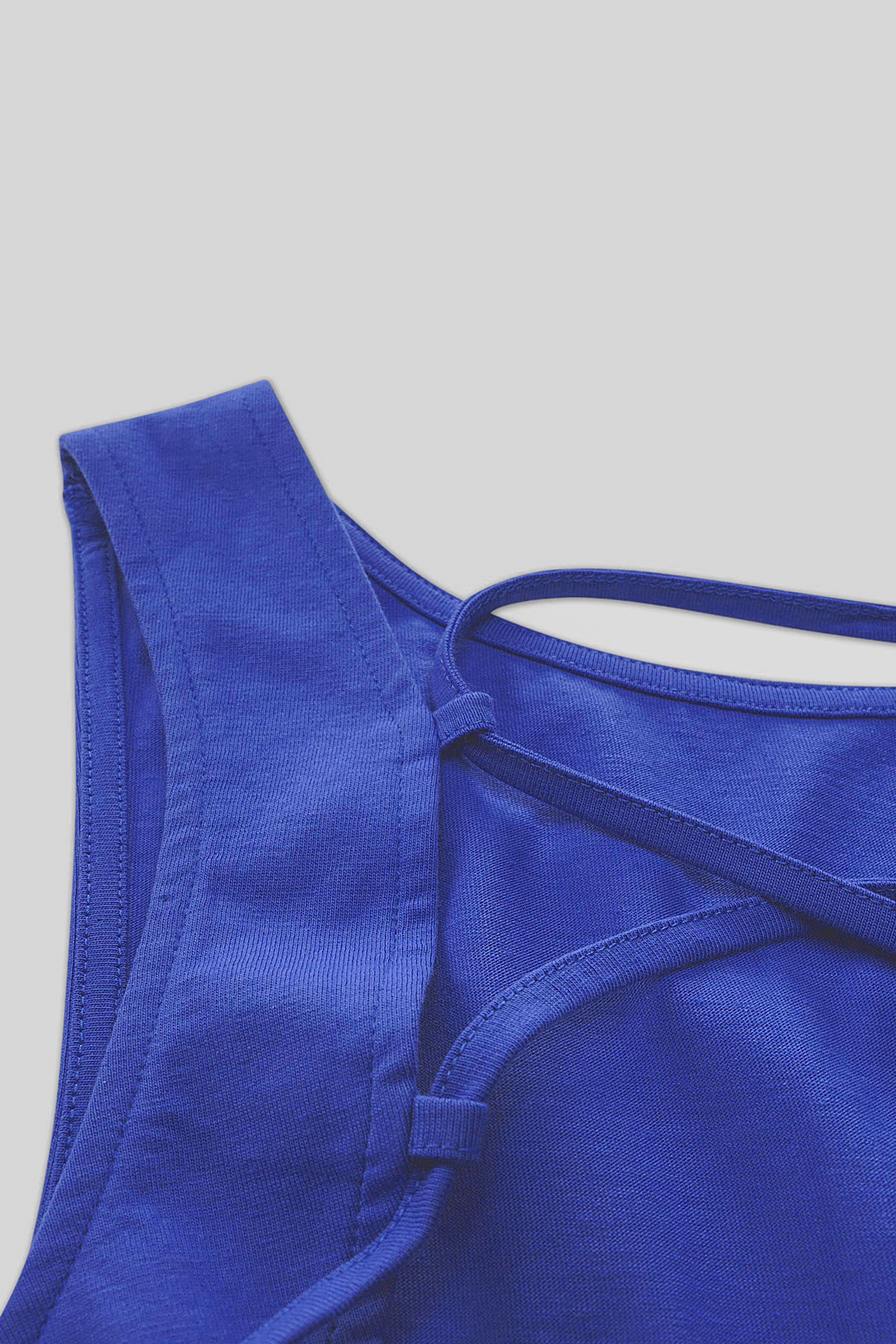 Jersey Dress with Adjustable Self-Fabric Straps