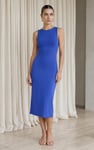 Jersey Dress with Adjustable Self-Fabric Straps