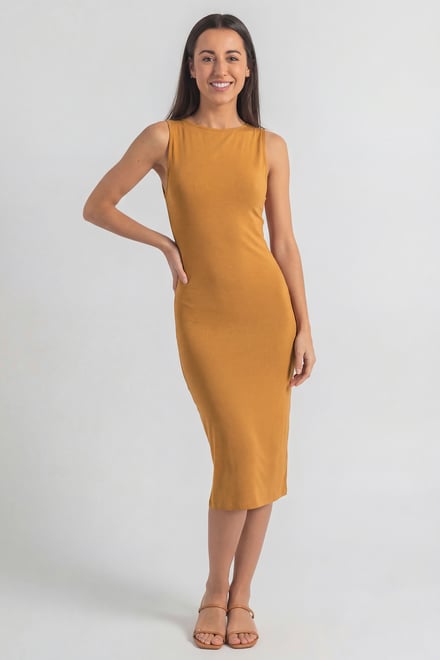 Jersey Dress with Adjustable Self-Fabric Straps