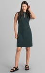 High Neck Sleeveless Dress With Keyhole Detail