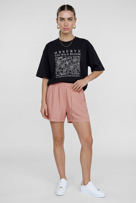 Orange Elasticated Viscose Shorts