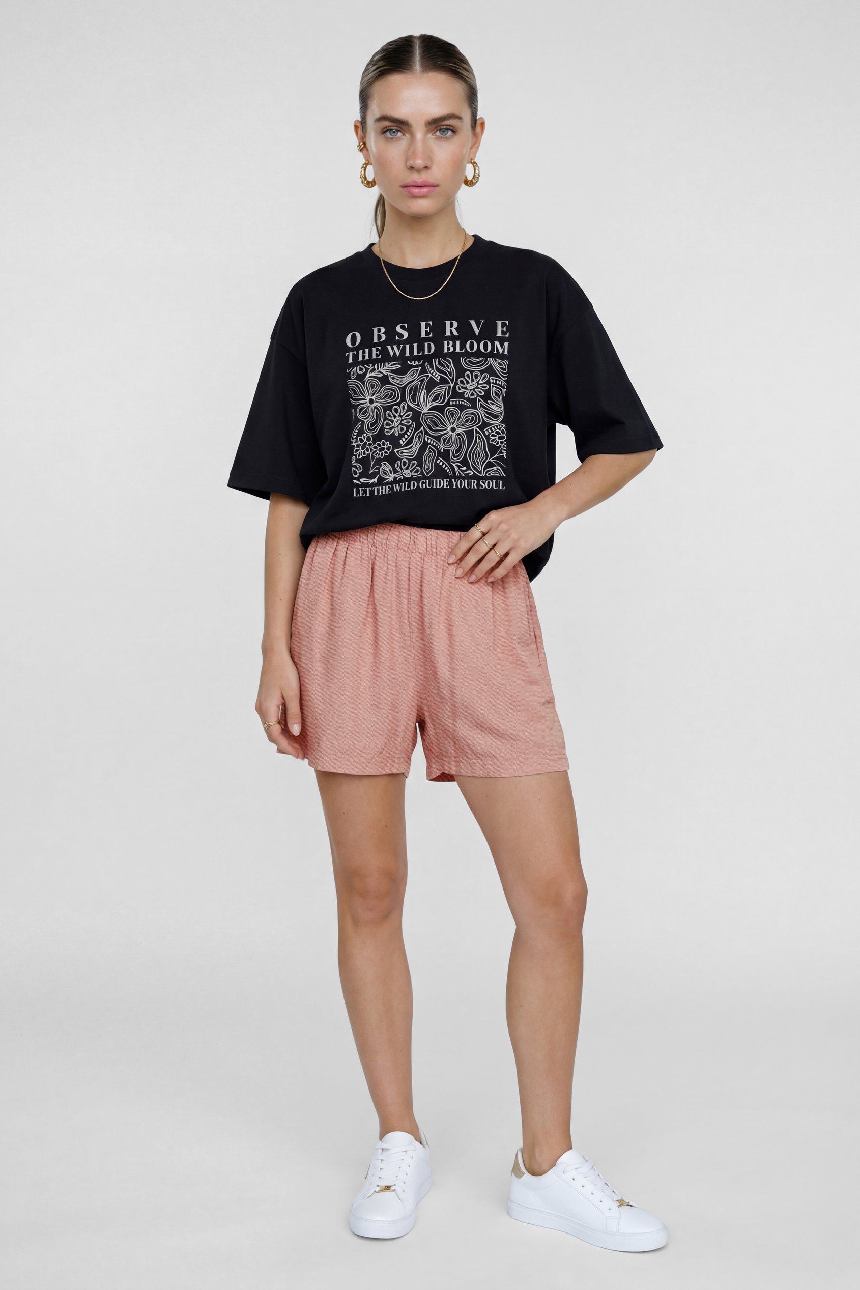 Enorsia Women's Orange Elasticated Viscose Shorts - Uk 8