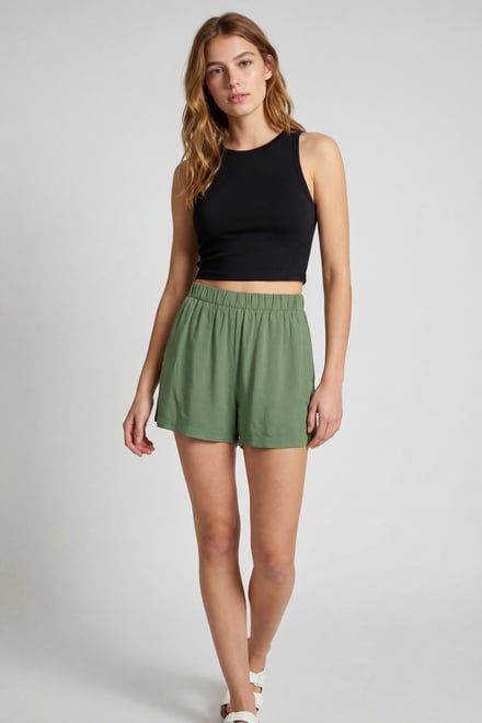 Elasticated Viscose Shorts