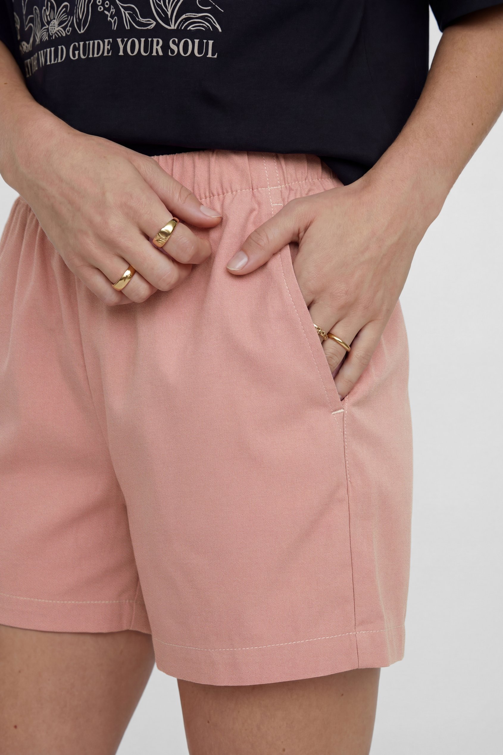 Elasticated Viscose Shorts