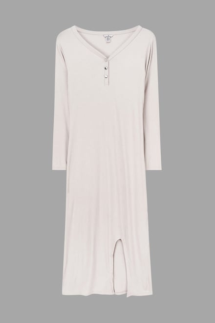 Womens Front Slit Ribbed Midi Dress
