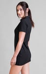 Deep V-Neck Polo Collar Mini Dress