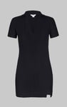 Deep V-Neck Polo Collar Mini Dress
