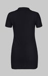 Deep V-Neck Polo Collar Mini Dress