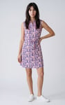 Wild Garden Print Button-Through Shirt Dress