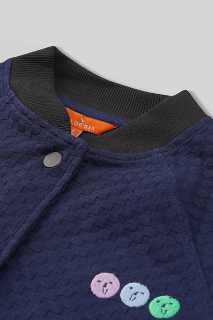 Boys Chest Embroidery Bomber Jacket ( 12/18mths-7yrs)