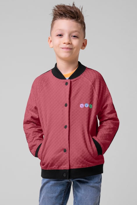 Boys Cream Chest Embroidery Bomber Jacket ( 12/18mths-7yrs)