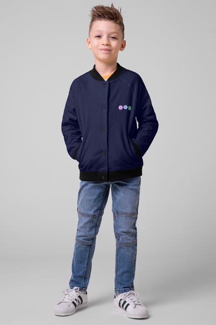 Boys Chest Embroidery Bomber Jacket ( 12/18mths-7yrs)