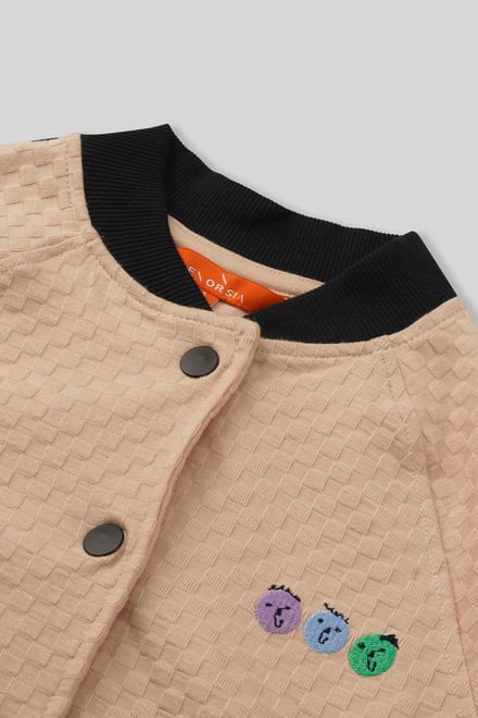Boys Chest Embroidery Bomber Jacket ( 12/18mths-7yrs)