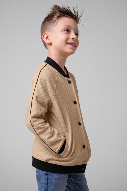 Boys Chest Embroidery Bomber Jacket ( 12/18mths-7yrs)