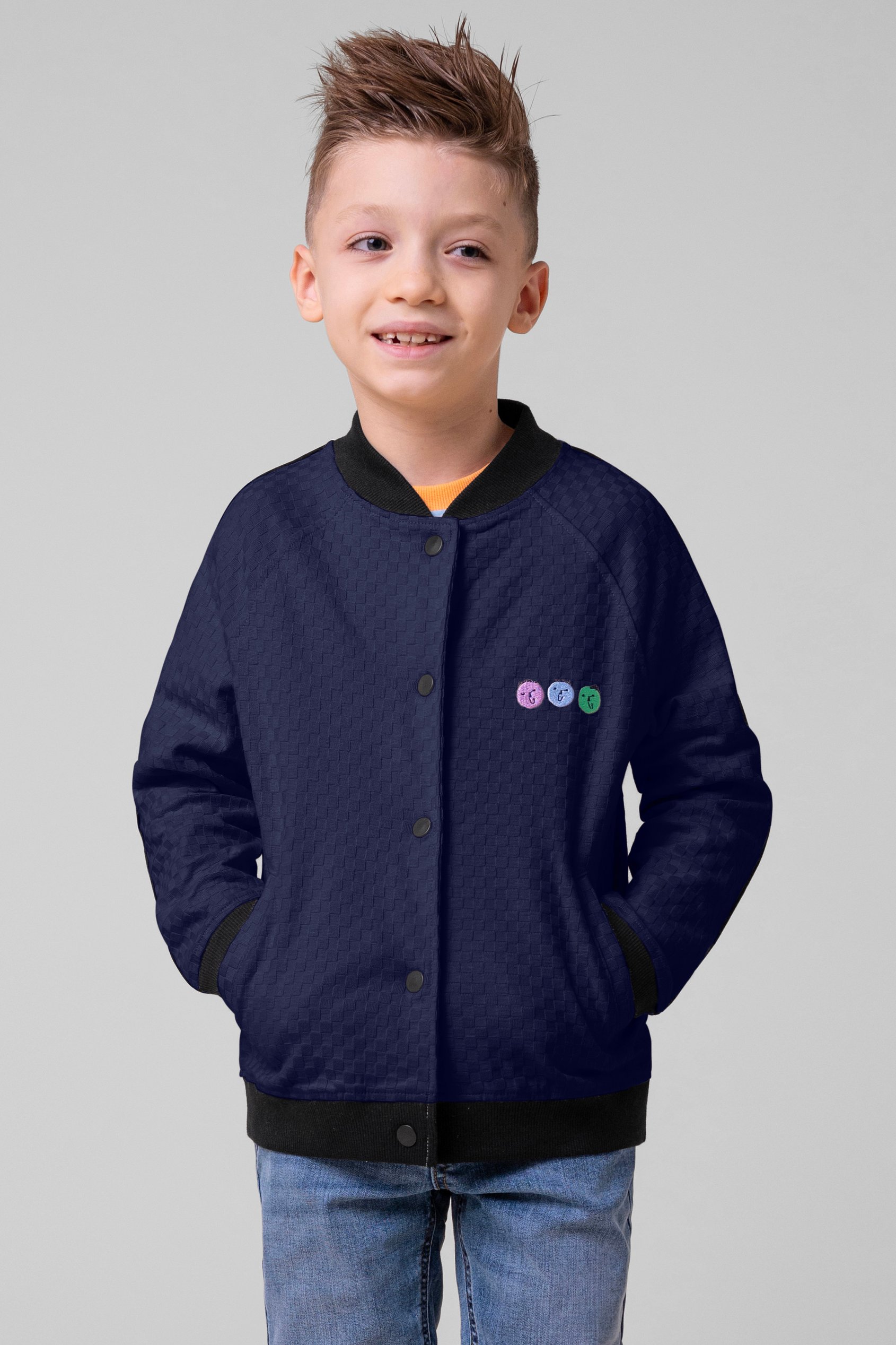 Boys Chest Embroidery Bomber Jacket ( 12/18mths-7yrs)