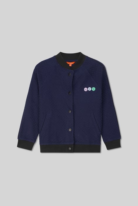 Boys Navy Chest Embroidery Bomber Jacket ( 12/18mths-7yrs)