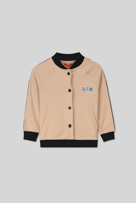 Boys Cream Chest Embroidery Bomber Jacket ( 12/18mths-7yrs)