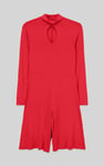 Womens High Neck Long Sleeve Playsuit
