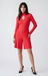 Womens High Neck Long Sleeve Playsuit