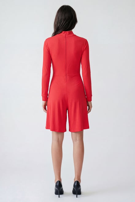 Womens High Neck Long Sleeve Playsuit