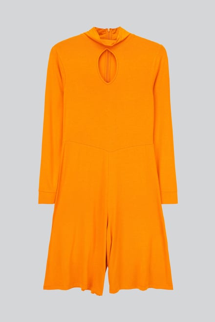 Womens High Neck Long Sleeve Playsuit