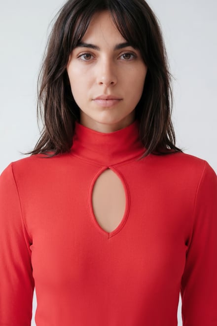 Womens High Neck Long Sleeve Playsuit