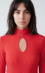 Womens High Neck Long Sleeve Playsuit