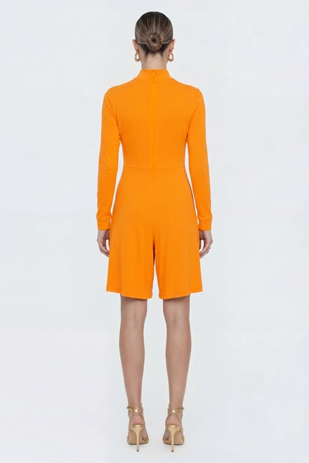 Womens High Neck Long Sleeve Playsuit