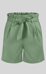 Paperbag Waist Cotton Shorts