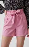 Paperbag Waist Cotton Shorts