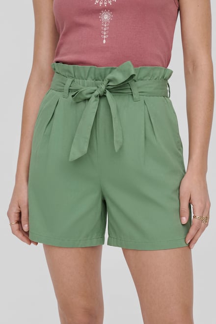Paperbag Waist Cotton Shorts