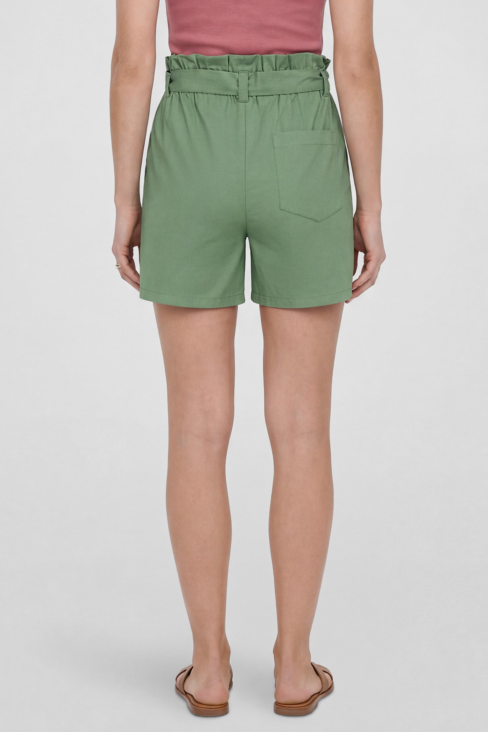 Paperbag Waist Cotton Shorts