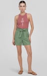 Paperbag Waist Cotton Shorts