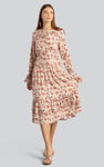 Viscose Long Sleeve Midi Dress
