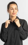 Super Soft Black Shirt With Long Puff Sleeves